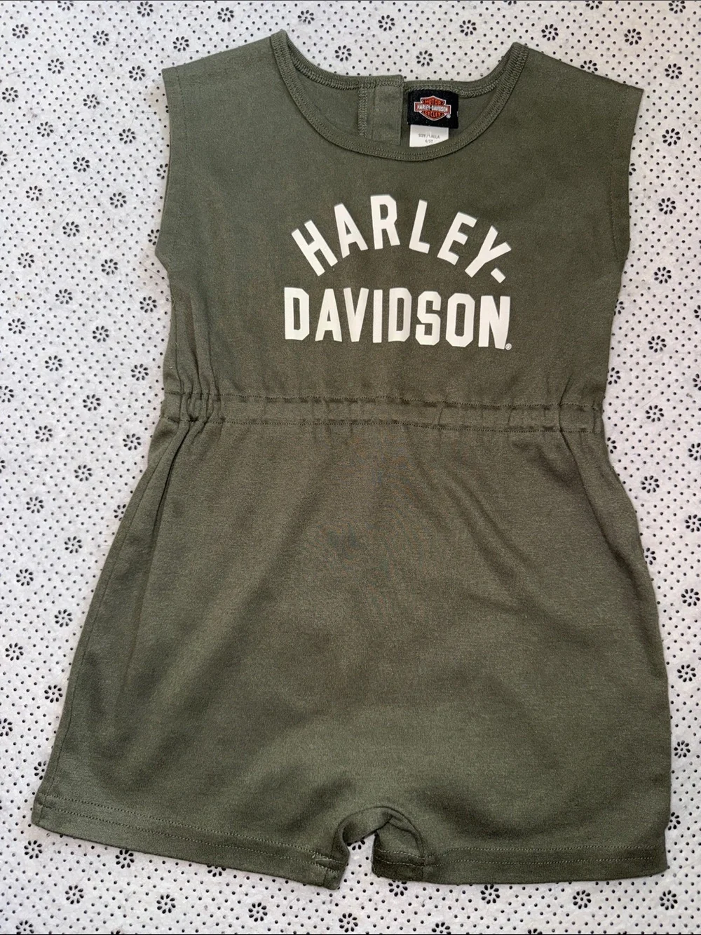🛍CUTE Little GIRLS HARLEY DAVIDSON ROMPER SIZE 4/5T 🛍